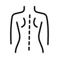 Massage Logo Design Vector illustration. Human backbone Pain Logo. Spine care logo