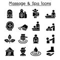 Massage & Spa icon set Royalty Free Stock Photo