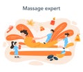 Massage and masseur concept. Spa procedure in beauty salon.