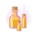 Massage oil for beauty, spa salon. Essential fragrance aromatherapy. Wellness perfume Cosmetics product. Herbal Royalty Free Stock Photo