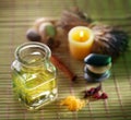 Massage oil in the spa salon Royalty Free Stock Photo