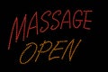 Massage Open Neon Sign