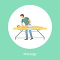 Massage Poster Masseuse Making Relaxing Movements