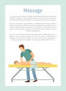 Massage Poster Masseuse Making Relaxing Movements