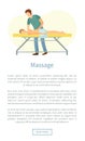 Massage Poster Masseuse Making Relaxing Movements