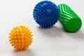 Massage rubber balls for self massage and reflexology Royalty Free Stock Photo