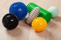 Massage rubber balls for self massage and reflexology Royalty Free Stock Photo