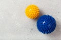 Massage rubber balls for self massage and reflexology Royalty Free Stock Photo