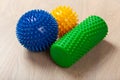 Massage rubber balls for self massage and reflexology Royalty Free Stock Photo