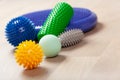 Massage rubber balls for self massage and reflexology Royalty Free Stock Photo