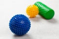 Massage rubber balls for self massage and reflexology Royalty Free Stock Photo