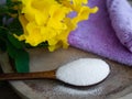 Massage Salt on Spoon Royalty Free Stock Photo