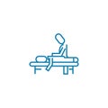 Massage session linear icon concept. Massage session line vector sign, symbol, illustration.