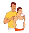 Massage of the shoulder girdle and neck