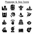 Massage & Spa icon set Royalty Free Stock Photo