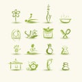 Massage and spa, set of icons for your design Royalty Free Stock Photo