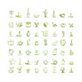 Massage and spa, set of icons for your design