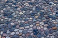 Massage stone walkway texture. The pebble stone floors