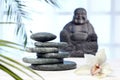 Massage stones from Jade Buddha Royalty Free Stock Photo