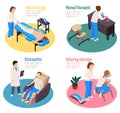 Massage Therapy Compositions Set Royalty Free Stock Photo