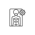 Massage, woman, stone icon. Simple line, outline vector elements of body care for ui and ux, website or mobile application