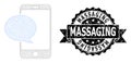 Distress Massaging Ribbon Seal and Mesh Carcass Smartphone Message