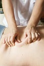 Back massage closeup Royalty Free Stock Photo