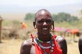 Massai man pierced ear Royalty Free Stock Photo