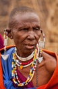 Massai woman with traditional clothes and jewellery, Kenya, Africa
