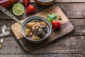 Massaman curry: beef, potato, peanuts and coconut. Royalty Free Stock Photo