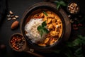 Massaman Curry Dish. Generative AI