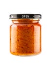 Massaman curry paste in glass jar