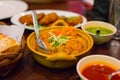 Massaman Curry Served On Table In Restaurant