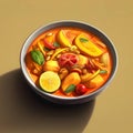 Massaman curry grapic vector