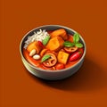 Massaman curry grapic vector