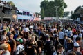 Masses of people at the Freestyle, Snowboard and BMX-Contest