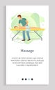 Massage Spa Procedure, Relaxing Person Vector