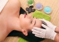 Masseur doing massage on woman body in the spa salon. Beauty treatment concept Royalty Free Stock Photo