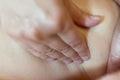 Masseur makes anti-cellulite massage for woman Royalty Free Stock Photo