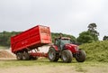 Massey fergusen tractors and trailer at silage clamp