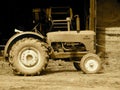 Massey Harris Tractor In Sepia Tone