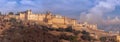 Massive Amer Fortress and Palace near Jaipur, India Royalty Free Stock Photo