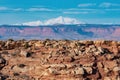 Snowcapped peak from Island in the Sky, Canyonlands National Park, Utah