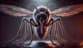 Massive Angry Mosquito Portrait with Dramatic Lighting and Fierce Expression Royalty Free Stock Photo