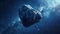 massive asteroid is floating through space joining the ranks of potentially hazardous space rocks on International Asteroid Day Royalty Free Stock Photo