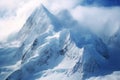 Massive avalanche mountains. Generate Ai Royalty Free Stock Photo