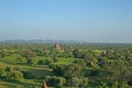 The countryside dotted with stupas and pagodas in Bagan, Myanmar Royalty Free Stock Photo