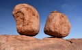 Massive boulders formed by erosion in the Karlu Karlu Royalty Free Stock Photo