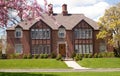 Massive Brick House in Spring Royalty Free Stock Photo