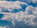 A massive cloud in the blue sky - cumulus congestus or towering cumulus Royalty Free Stock Photo